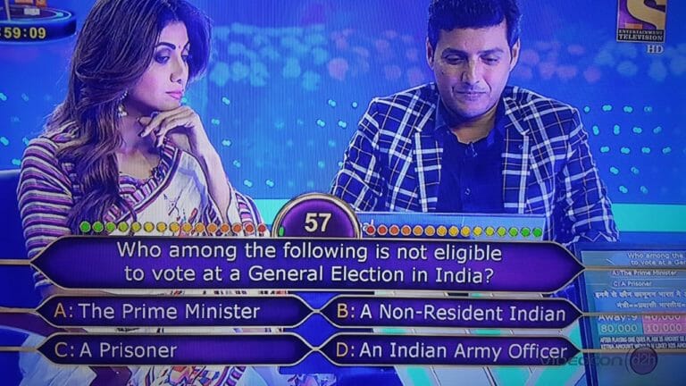 Ques : Who among the following is not eligible to vote at a General Election in India?