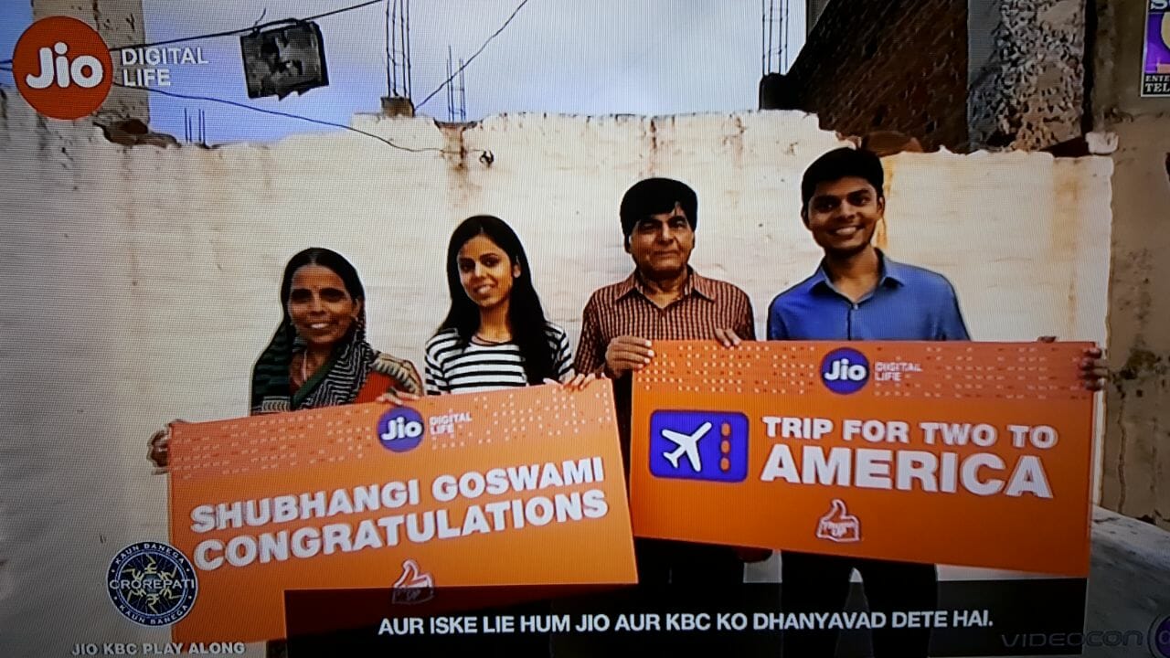 Shubhangi Goswami won trip for Two to America in Jio Play Along