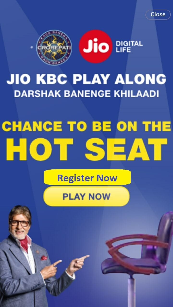 KBC Along Episodes for Jio Play Along Contestant from 30th October : Register Now