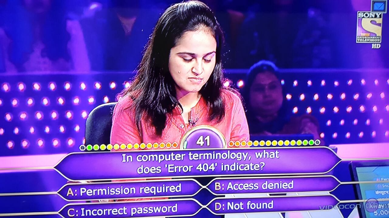 Ques : In computer terminology, what does ‘Error 404’ indicate?