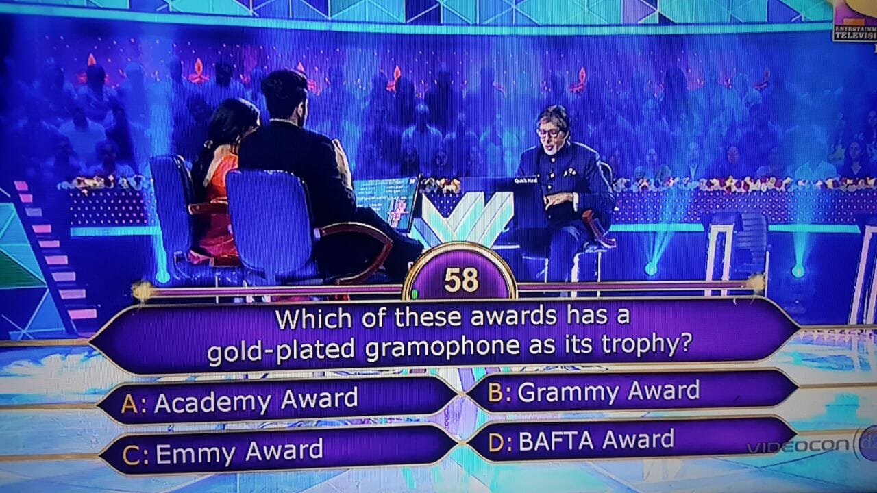 Ques : Which of these awards has a gold-plated gramophone as its trophy?