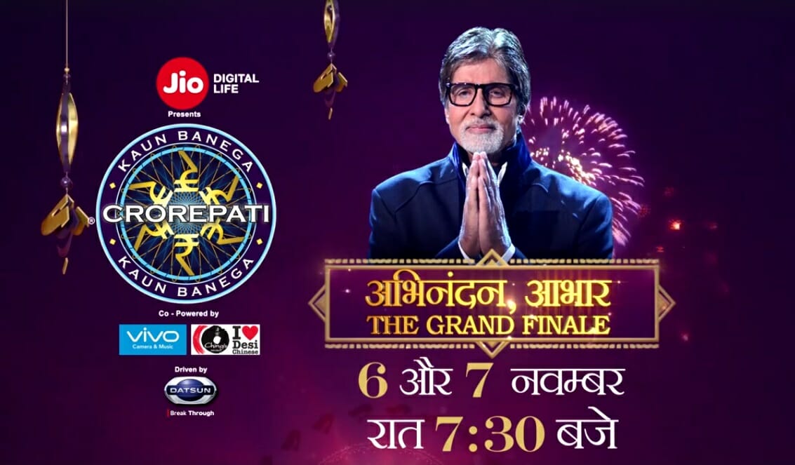 KBC Grand Finale on 6 and 7 November at 7:30 PM on Sony TV