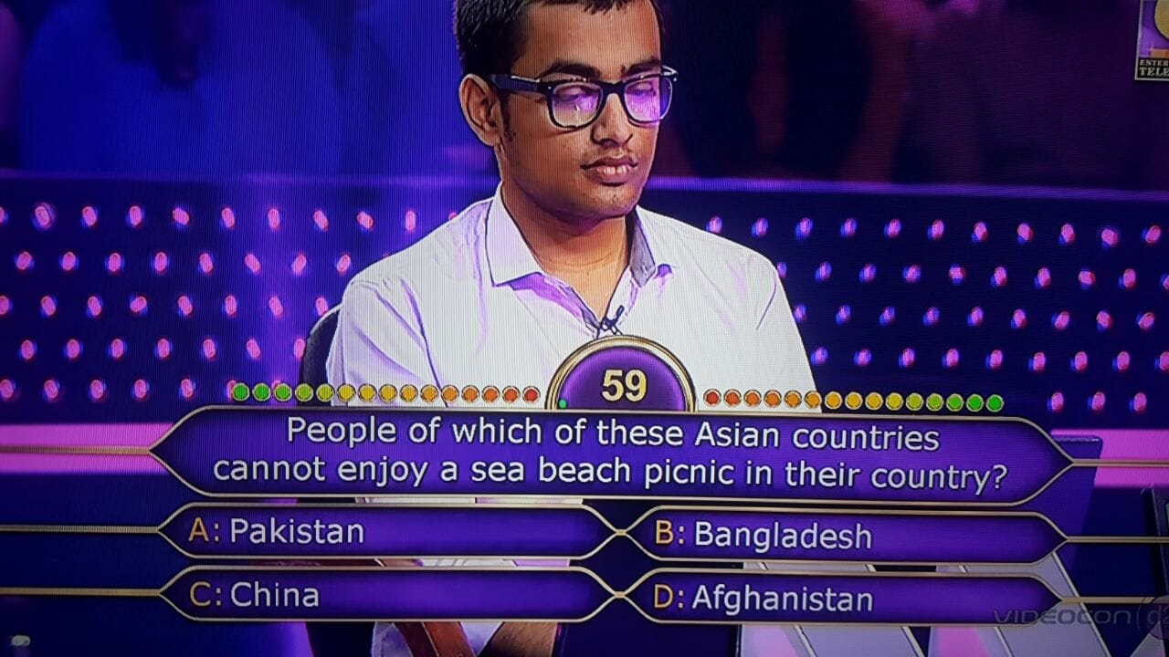 Ques : People of which of these Asian countries cannot enjoy a sea beach picnic in their country?