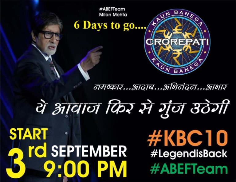 6 Days to go for KBC on SonyLiv – Kaun Banega Crorepati Season 10