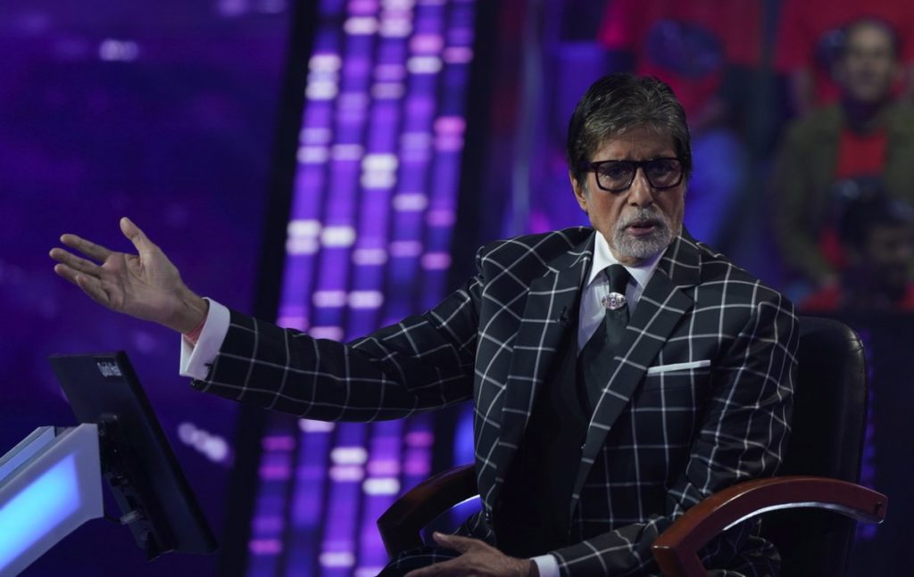 Amitabh Bachchan on the set KBC