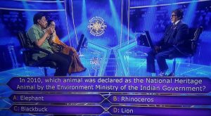 In the year 2010 which animal was declared as the National Heritage Animal by the Environmental Ministry of the Indian Government