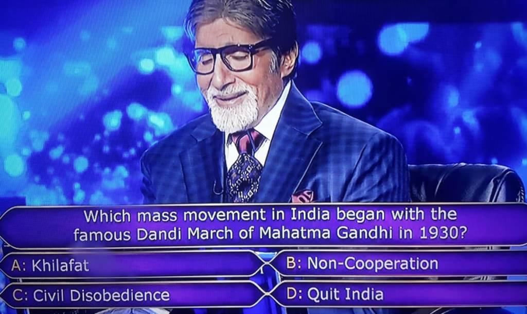 Ques : Which mass movement in India began with the famous Dandi March of Mahatma Gandhi in 1930?