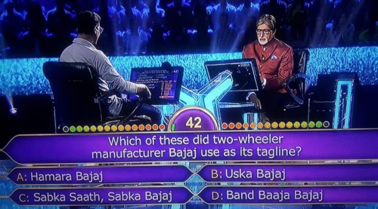 Ques : Which of these did two-wheeler manufacturer Bajaj use as its tagline?