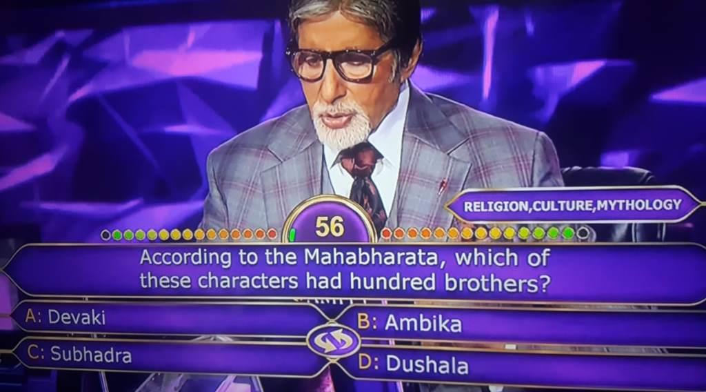 Ques : According to the Mahabharata, which of these characters had hundred brothers?