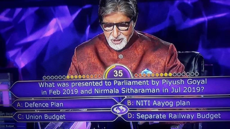 Ques : What was presented to Parliament by Piyush Goyal in Feb 2019 and Nirmala Sitharaman in Jul 2019?