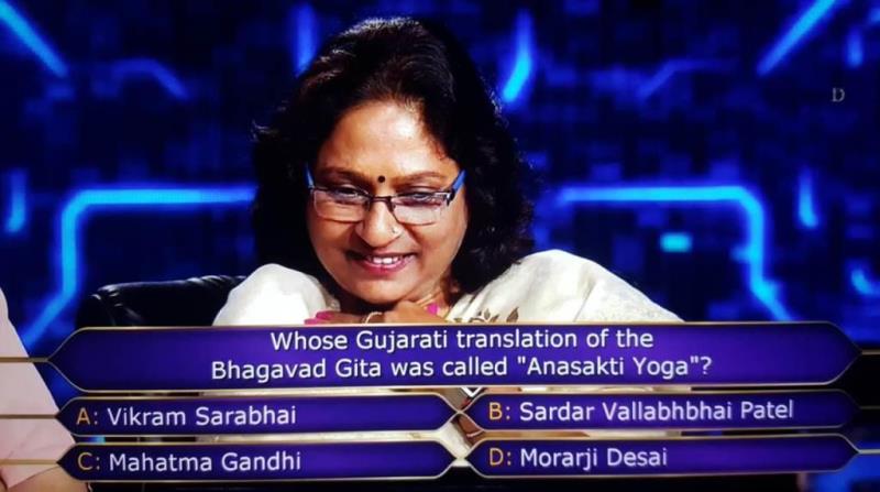 Ques : Whose Gujarati translation of the Bhagavad Gita was called “Anasakti Yoga”?