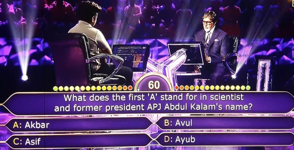 Ques : What does the first 'A' stand for in scientists and former president APJ Abdul Kalam's name?