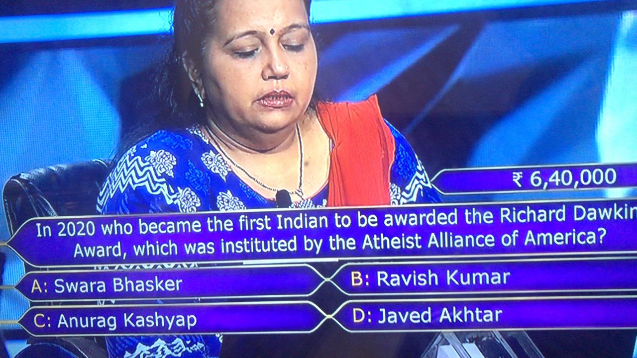 Ques : In 2020, who became the first Indian to be awarded the Richard Dawlins Award, which was instituted by the Atheist Alliance of America?