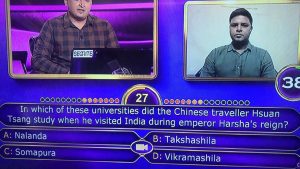 In which of these universities did the Chinese traveller hsuan Tsang study when he visited India during emperor Harsha's reign