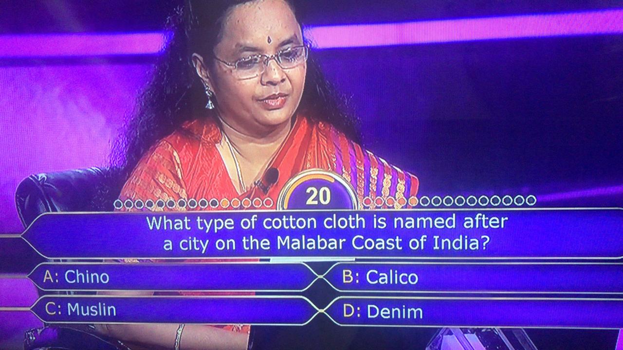 Ques : What type of cotton is named after a city on the Malabar Coast of India?