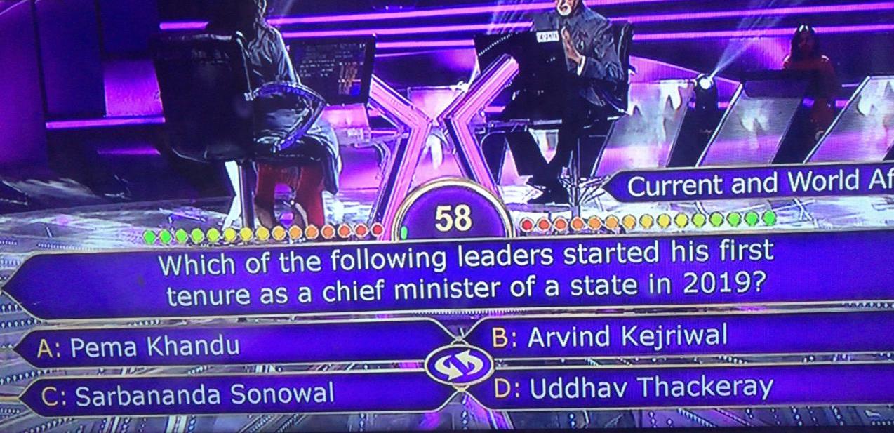 Ques : Which of the following leaders started his first tenure as a chief minister of a state in 2019?