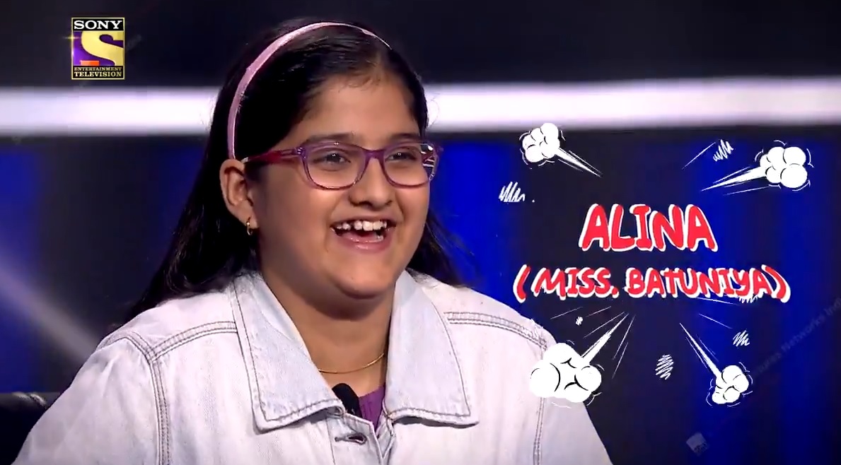 KBC Second Contestant of the week : Alina Miss Batauni KBC Contestant