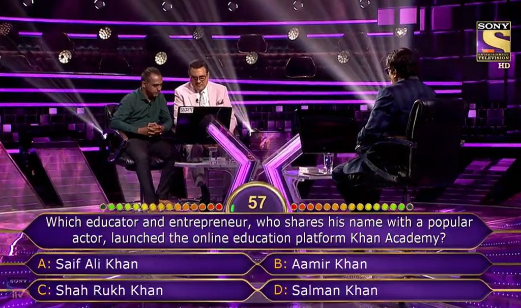 Ques : Which educator and entrepreneur, who shares his name with a popular actor, launched the online education platform Khan Academy?