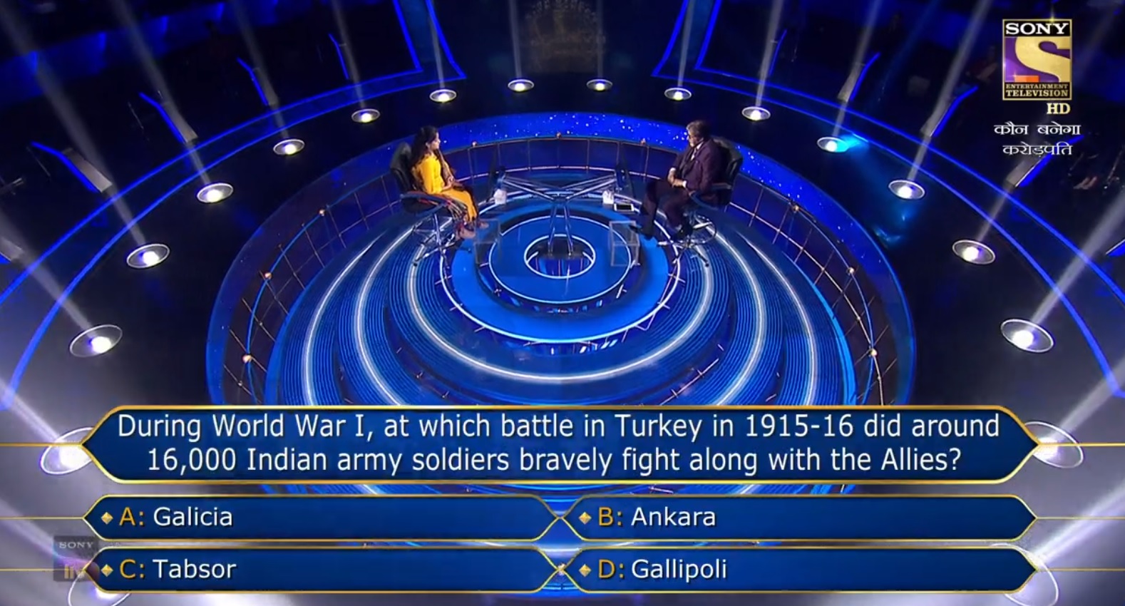Ques : During the world war I, at which battle in Turkey in 1915-16 did around 16,000 Indian army soldiers fight along with the Allies?
