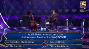 In April 2018, who became the first woman President of NASSCOM?
