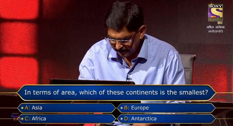 Ques : In terms of area, which of these continents is the smallest?