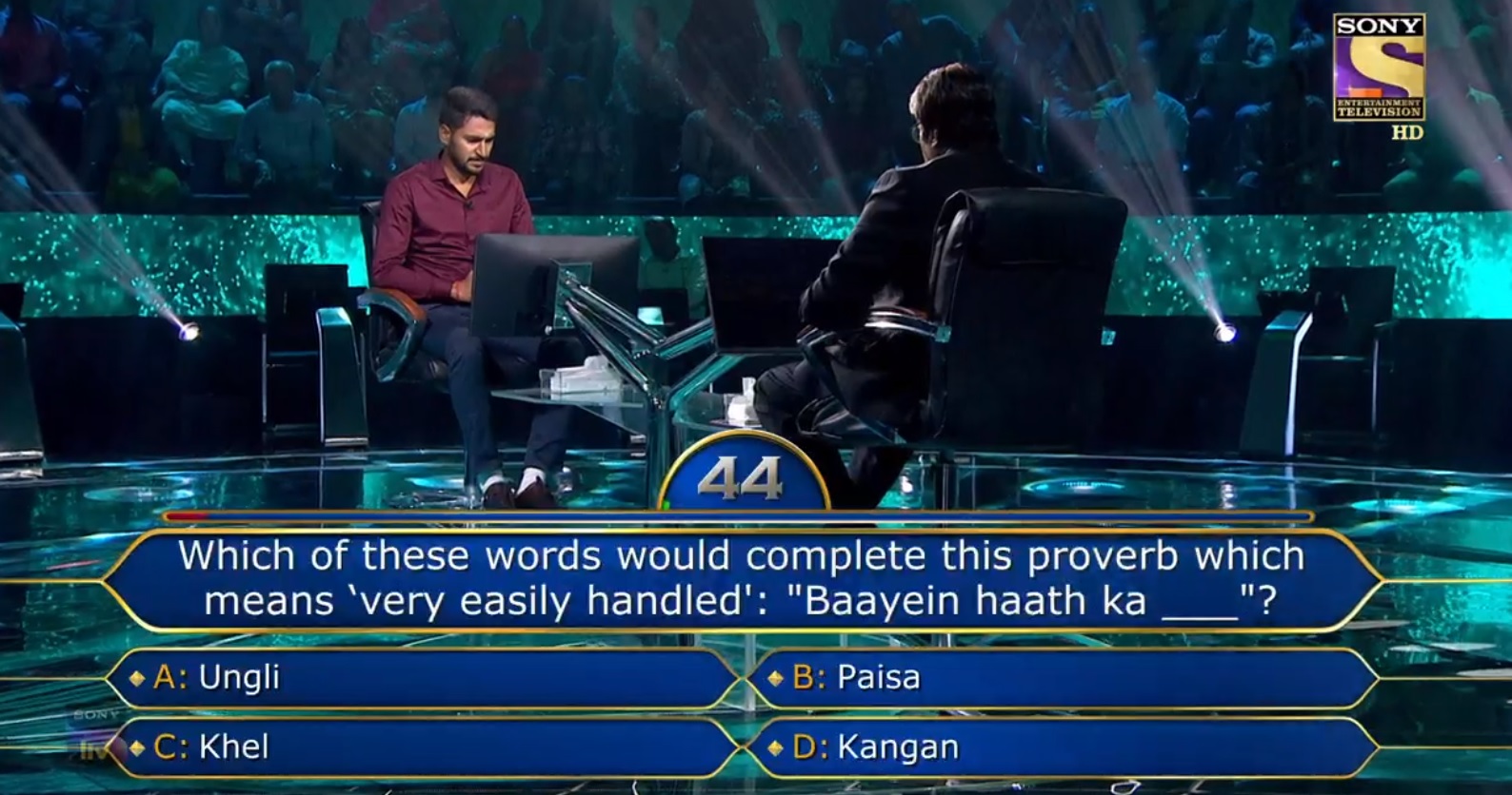 Ques : Which of these words would complete this proverb which means ‘very easily handled’ : “Baayein haath ka ________”?