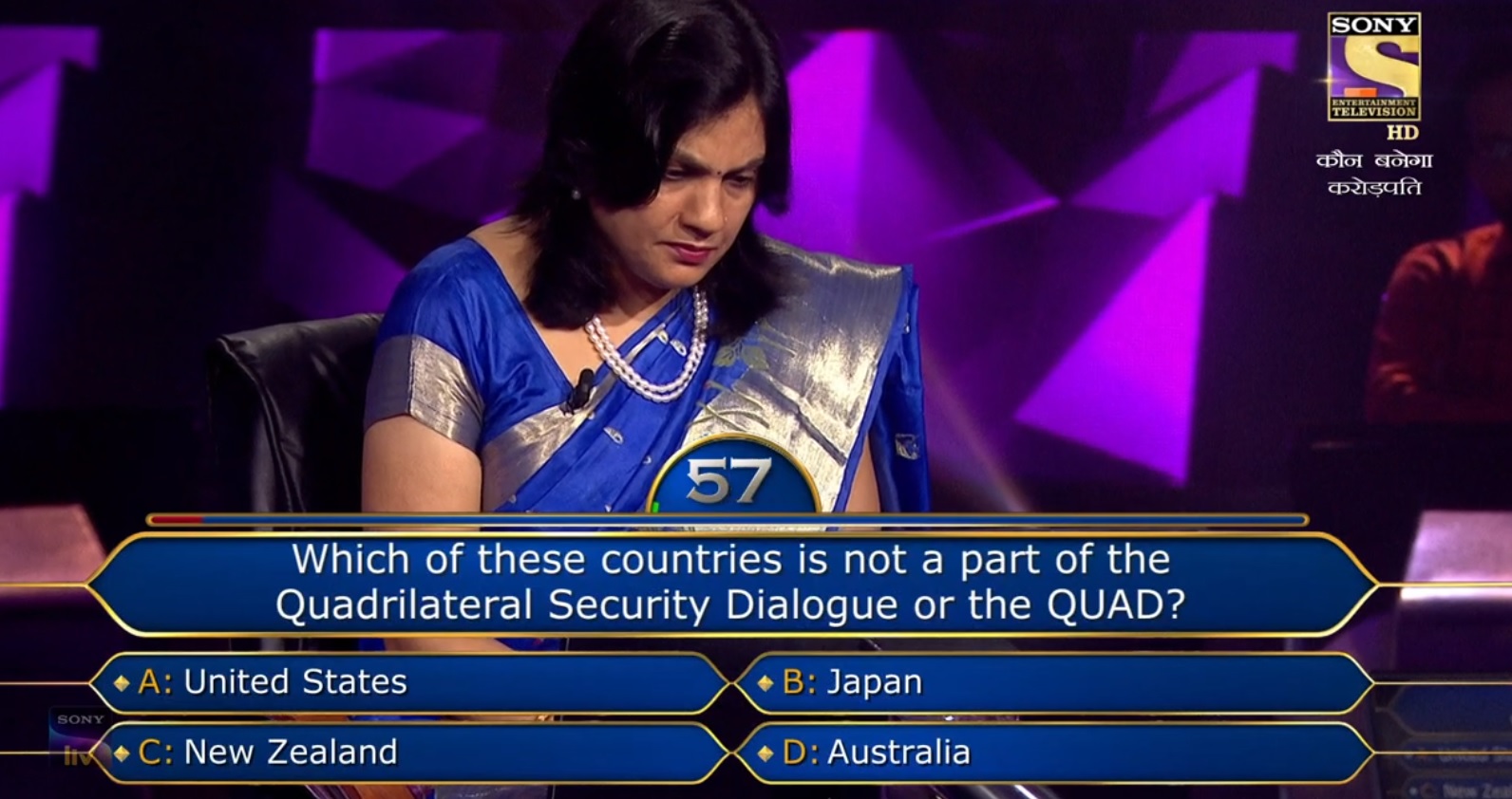 Ques : Which of these countries is not a part of the Quadrilateral Security Dialogue or the QUAD?