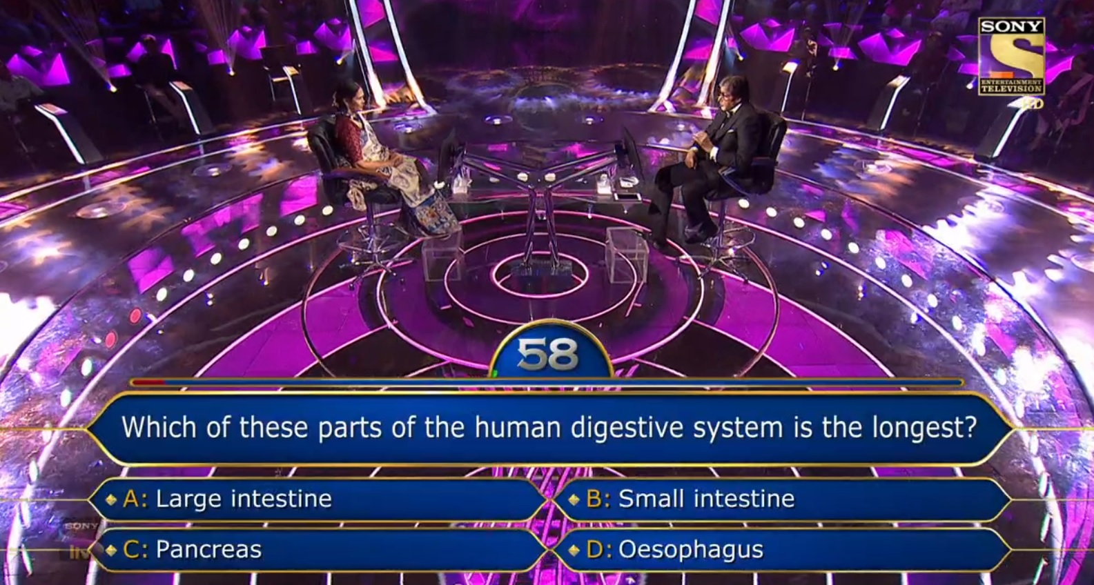 Ques : Which of these parts of the human digestive system is the longest?