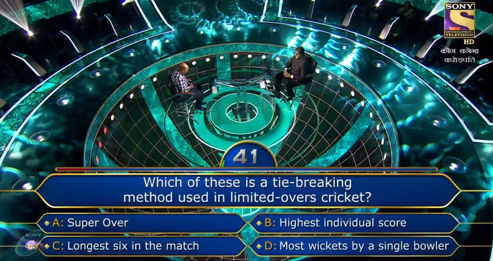 Ques : Which of these is a tie-breaking method used in limited-overs cricket?