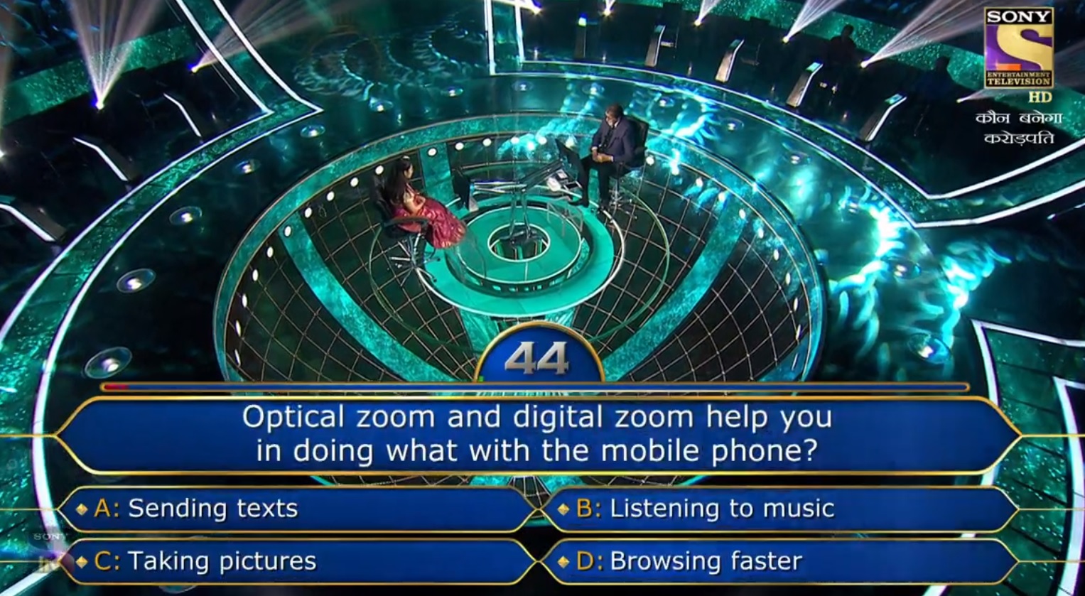 Ques : Optical zoom and digital zoom help you in doing what with the mobile phone?
