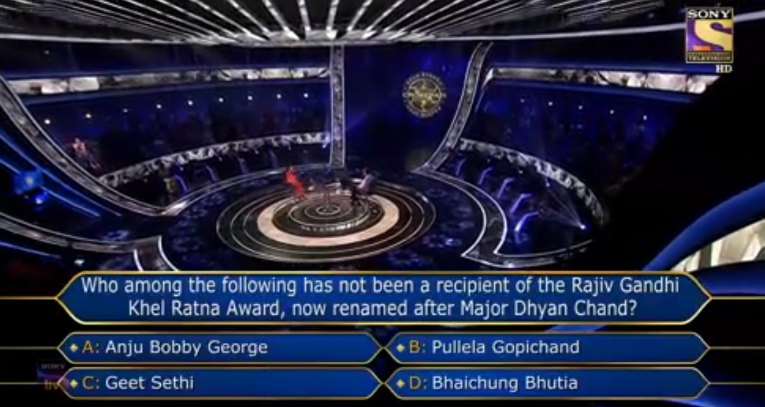 Ques : Who among the following has not been a recipient of the Rajiv Gandhi Khel Ratna Award, now renamed after Major Dhyan chand?