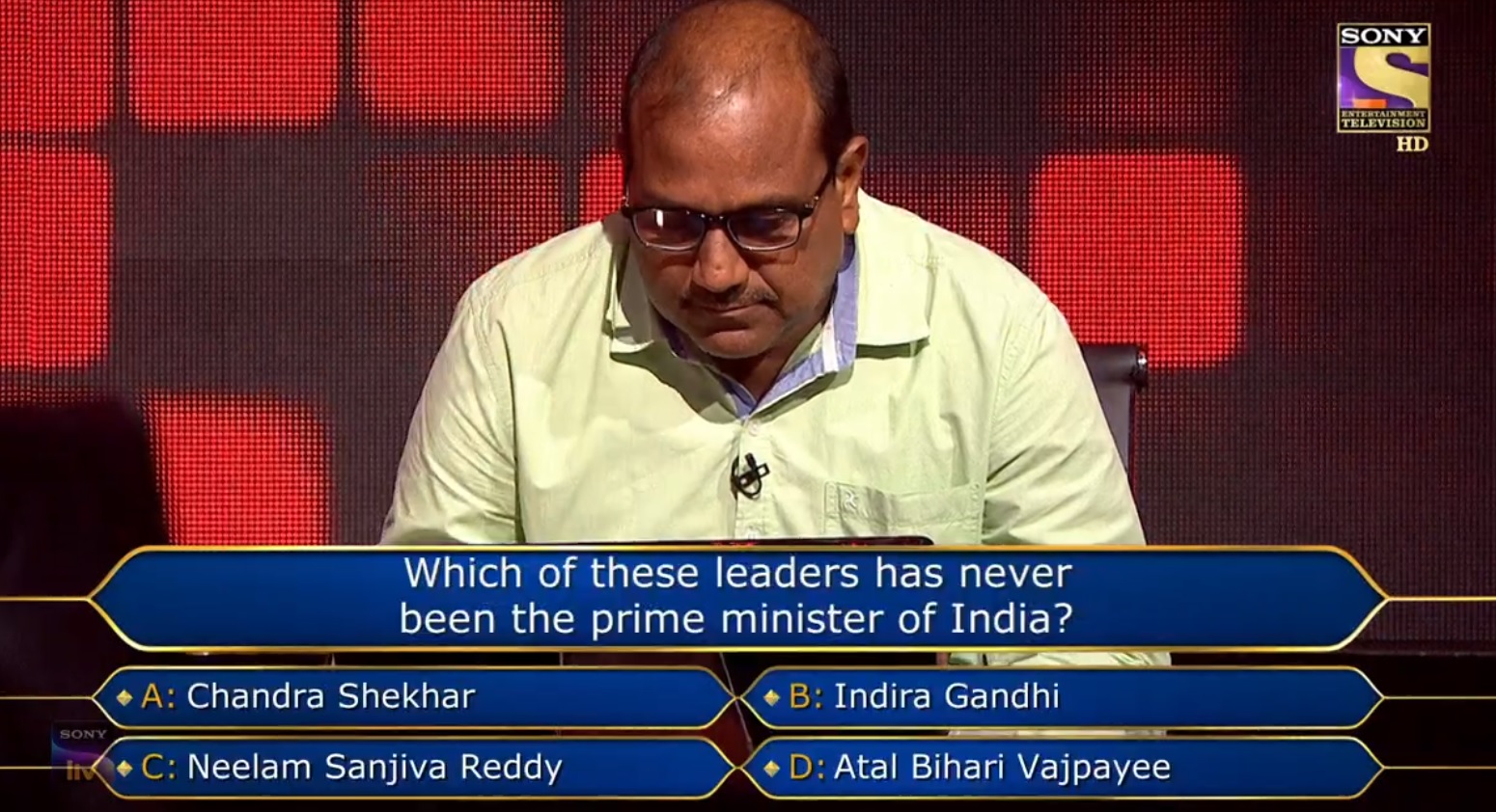 Ques : Which of these leaders has never been the prime minister of India?