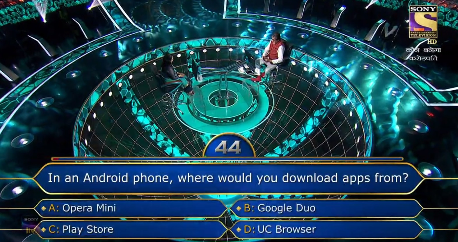 Ques : In an Android phone, where would you download apps from?