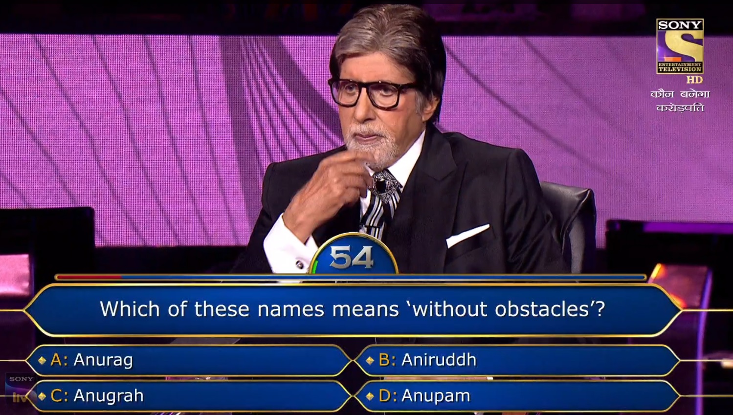 Ques : Which of these names means ‘without obstacles’?