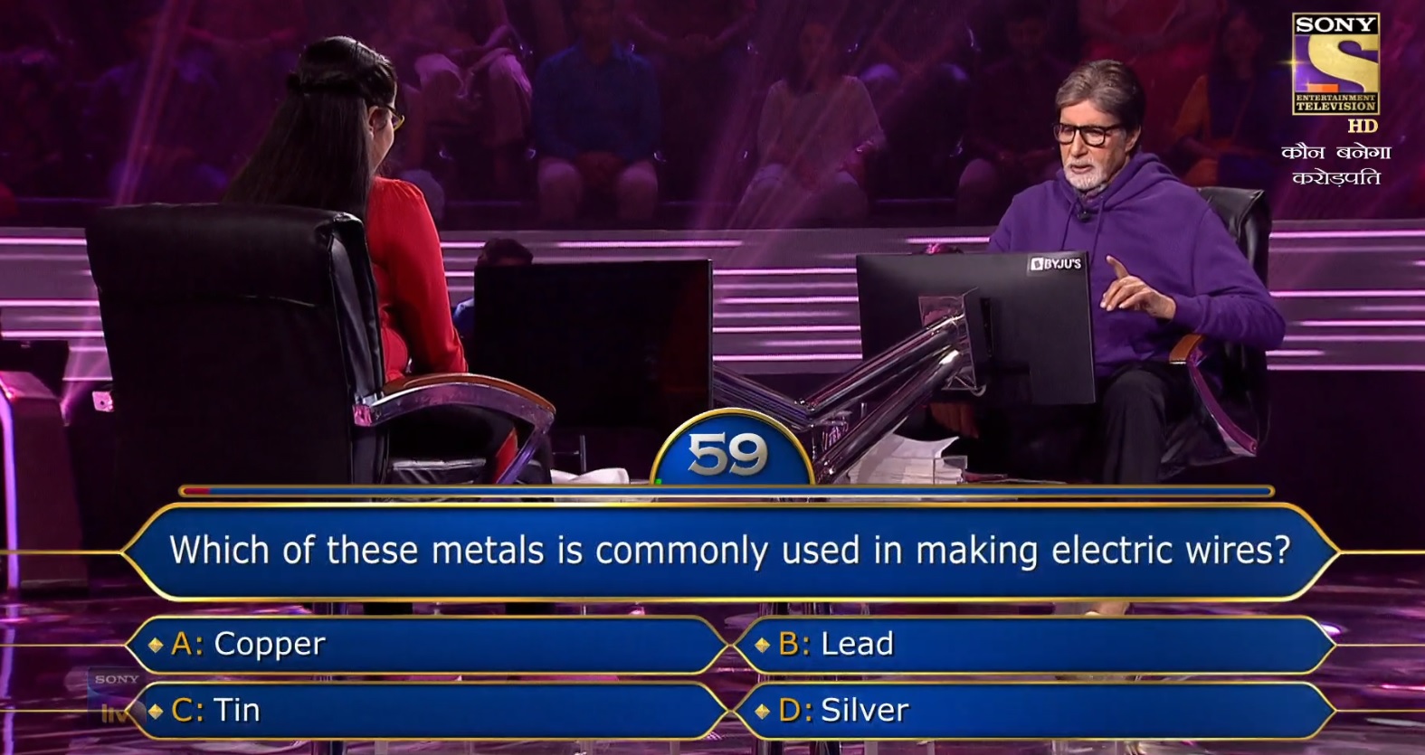 Ques : Which of these metals is commonly used in making electric wires?