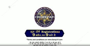 9th April KBC Registration get connected with sony tv