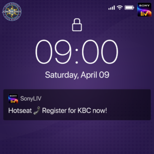 Hotseat Register for KBC Now sonyliv KBC14 9th April 9 PM