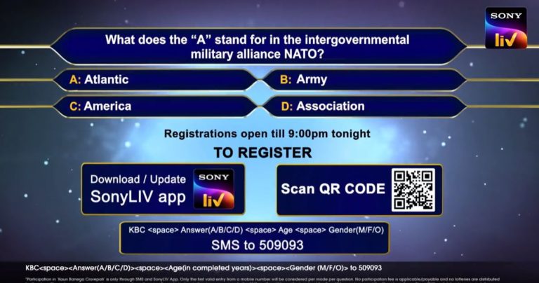 KBC 2nd Registration Question Dated 10th April 2022 – Answer Now to Participate