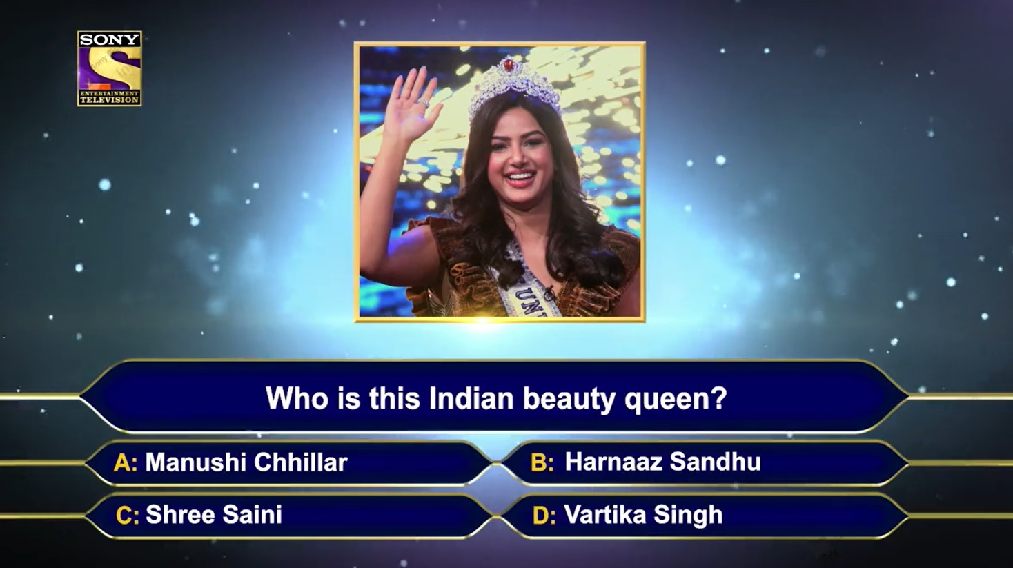 KBC 3rd Registration Question Dated 11th April 2022 – Who is this Indian beauty queen?