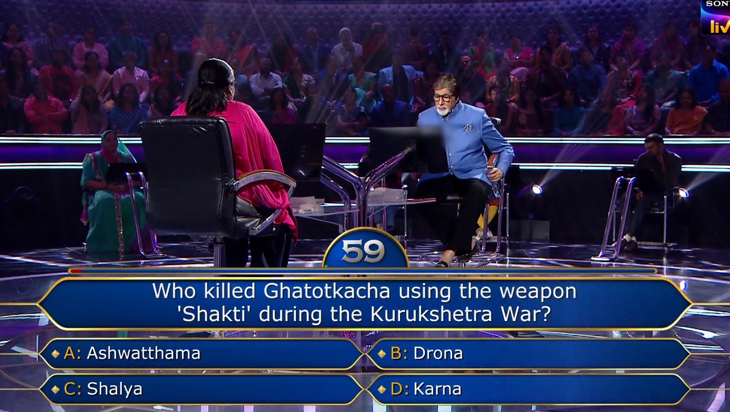 Ques : Who killed Ghatotkacha using the weapon ‘Shakti’ during the Kurukshetra War?