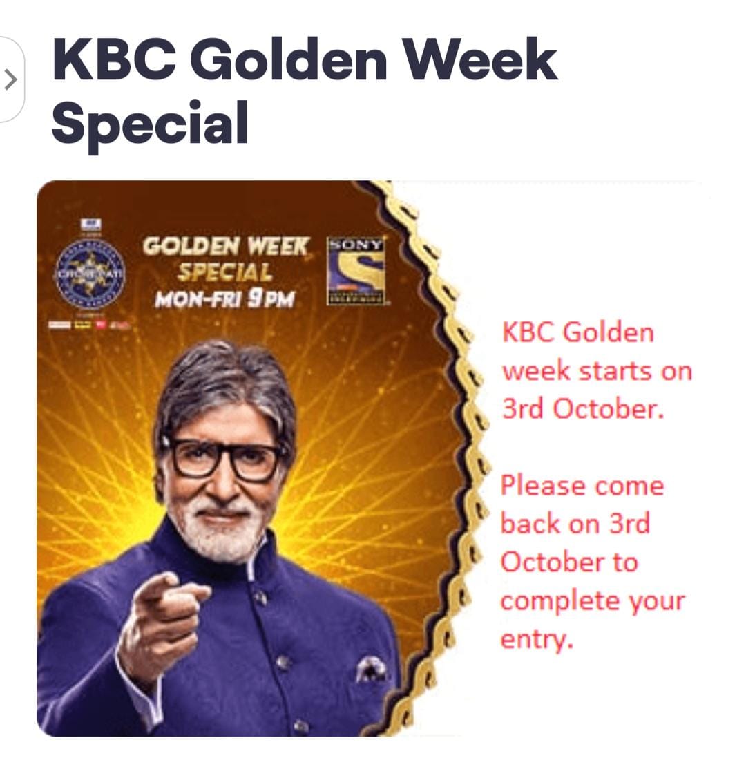 KBC Golden week Special Kaun Banega Crorepati 2022