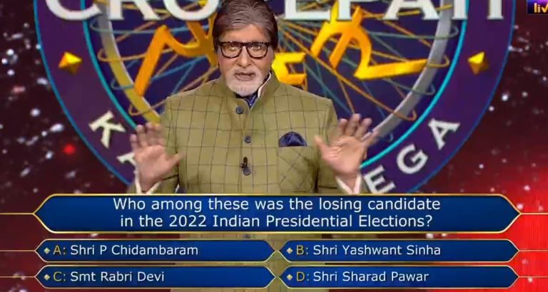 Ques : Who among these was the losing candidate in the 2022 Indian Presidential Elections?