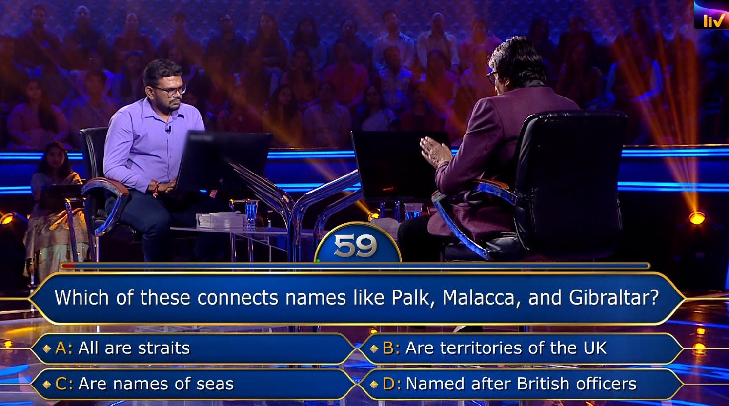 Ques : Which of these connects name like Palk, Malacca, and Gibraltar?