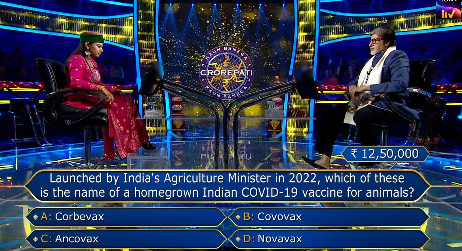 Ques : Launched by India’s Agriculture Minister in 2022, which of these is the name of a homegrown Indian COVID-19 vaccine for animals?