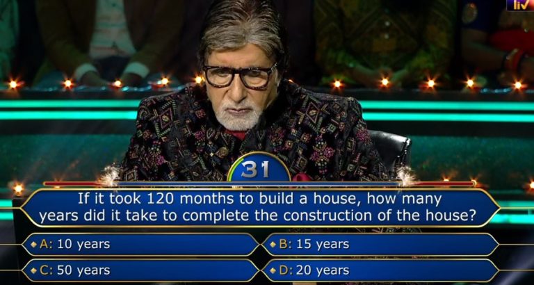 Ques : If it took 120 months to build a house, how many years did it take to complete the construction of the house?