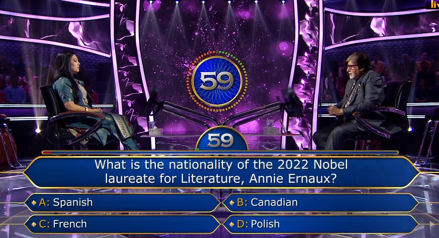 Ques : What is the nationality of the 2022 Nobel laureate for Literature, Annie Ernaux?