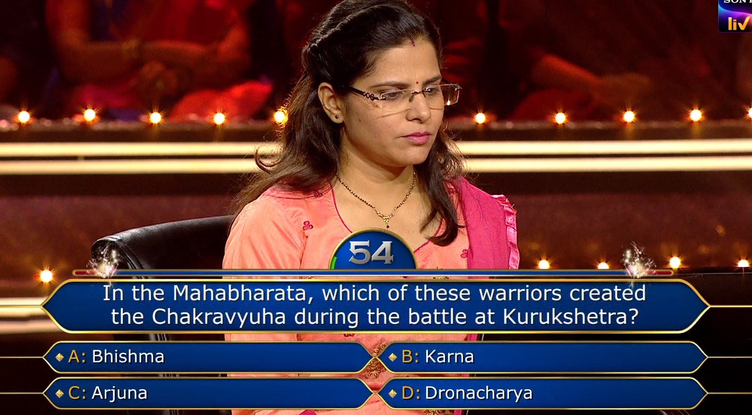 Ques : In the Mahabharata, which of these warriors created the Chakravyuha during the battle at Kurukshetra?