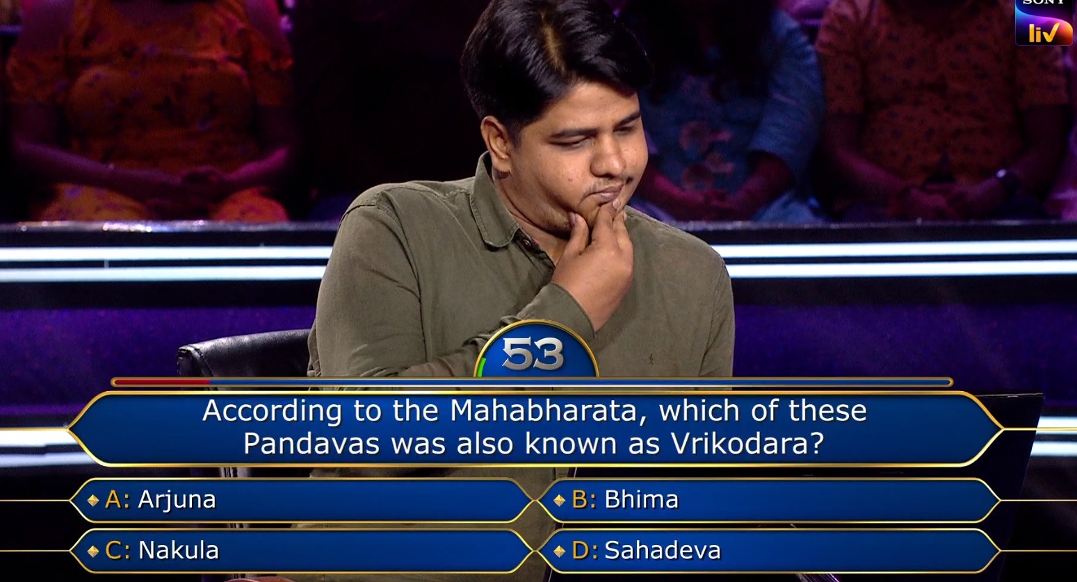 Ques : According to the Mahabharata, which of these Pandavas was also known as Vrikodara?