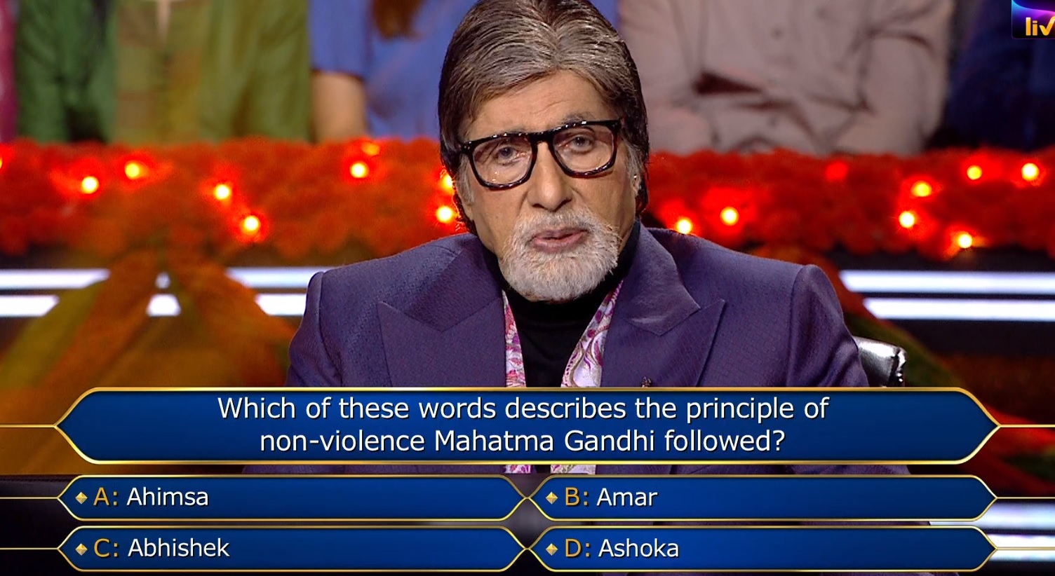 Ques : Which of these words describes the principle of non-violence Mahatma Gandhi followed?