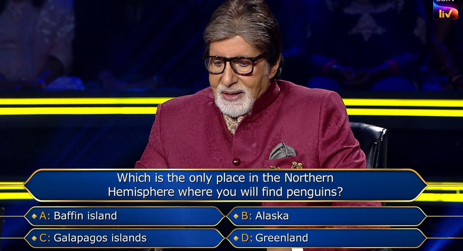 Ques : Which of the only place in the Northern Hemisphere where you will find penguins?